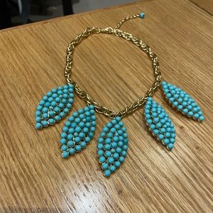 Costume gold and turquoise necklace